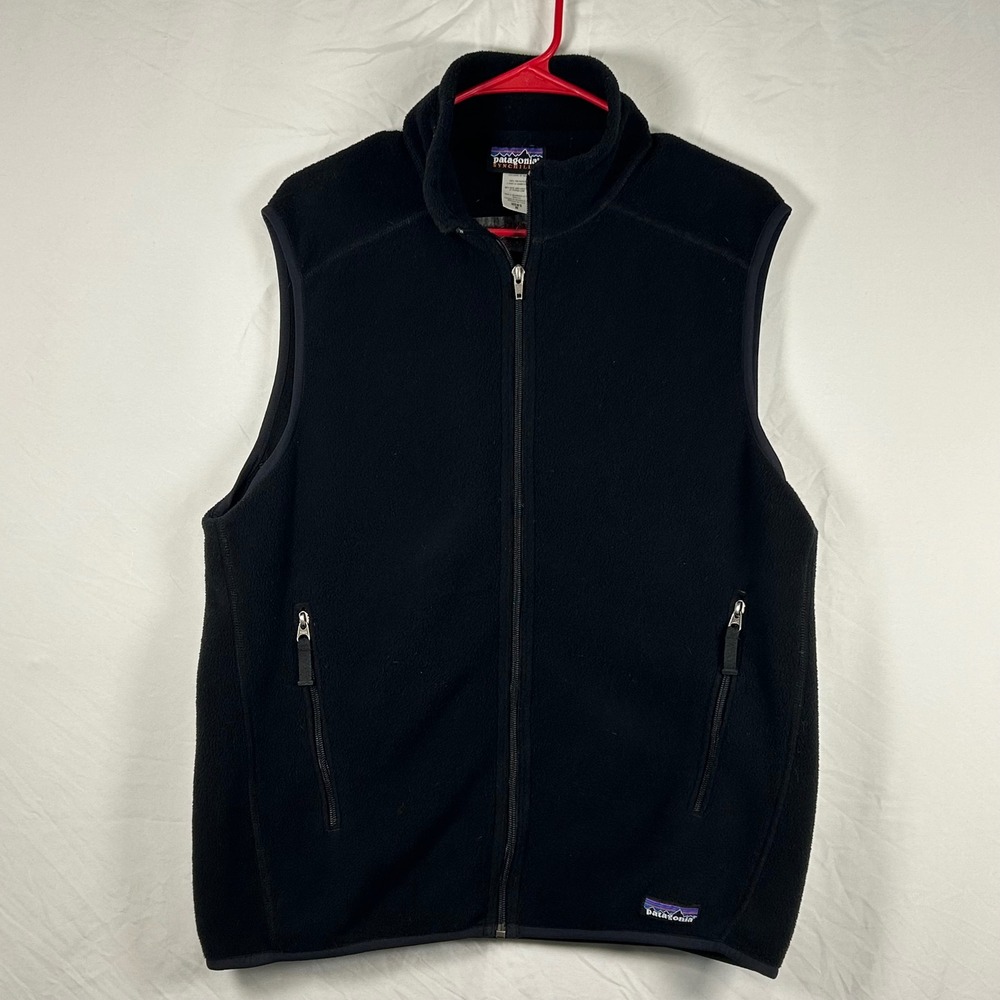 Patagonia Synchilla Vest Mens Medium‎ Black Fleece Full Zip Harris Williams & Co